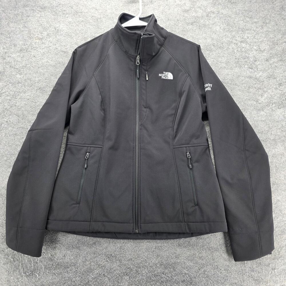 The North Face Jacket Womens M Black Apex WindWall Softshell Full Zip Pockets